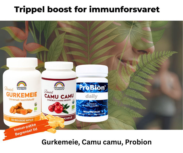Immun-pakke (ProBion Daily + Gurkemeie + Camu Camu)