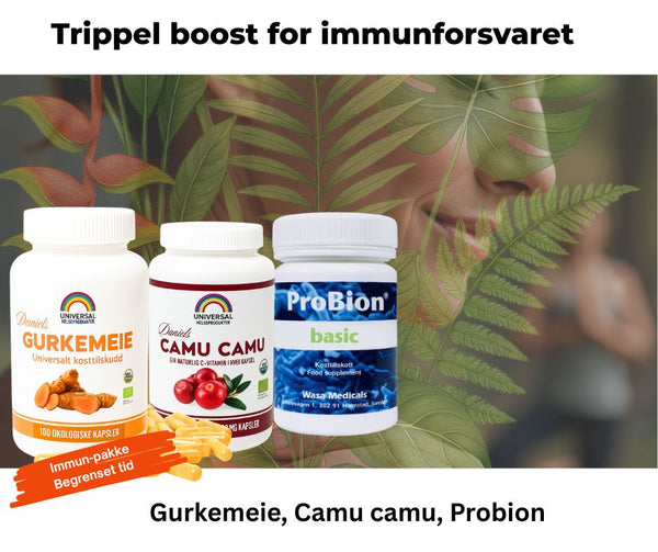 Immun-pakke (ProBion Basic + Gurkemeie + Camu Camu)