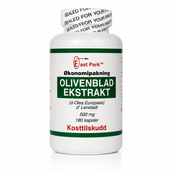 Olivenbladekstrakt 500mg 180 kapsler