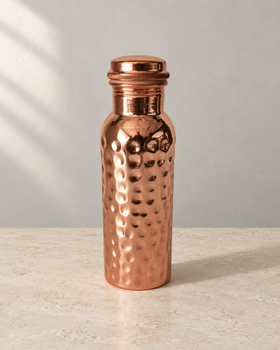 COPPER PURE™ Hamret kobberflaske - 600 ml