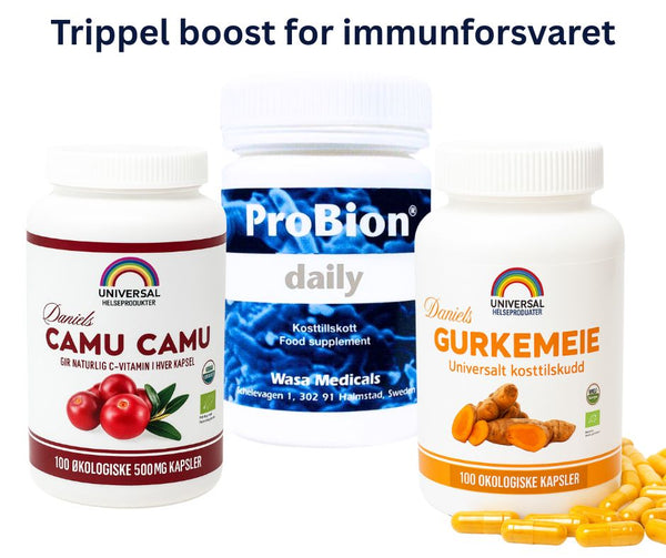 Immun-pakke (ProBion Daily + Gurkemeie + Camu Camu)