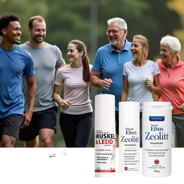 Varme, Detox & Hud-pakken (Zeolitt Lotion + Muskel & Ledd + Zeolitt Powder)