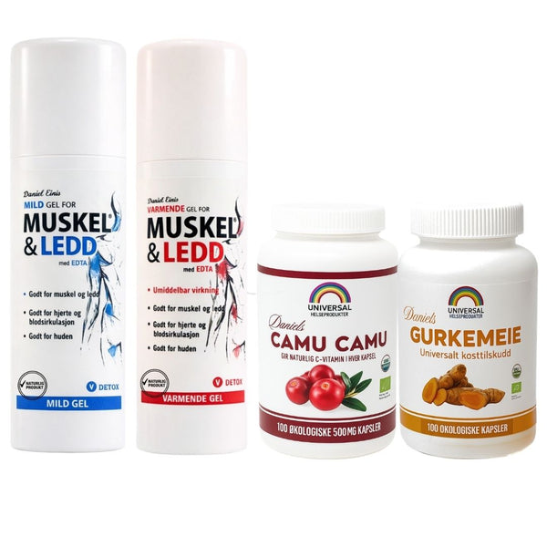 Vinterpakke (2× Muskel & Ledd + Gurkemeie + Camu Camu)