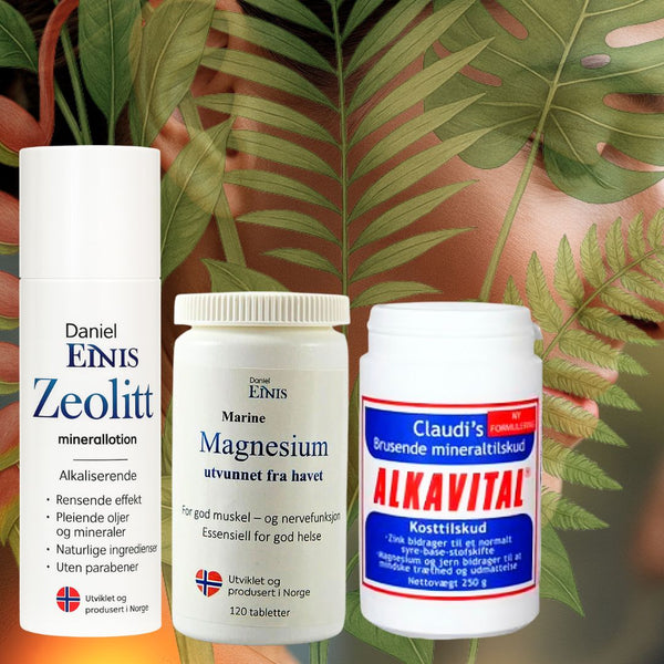 Ro, Balanse & Hudpleie-pakken (Zeolitt Lotion + Magnesium + Alkavital)