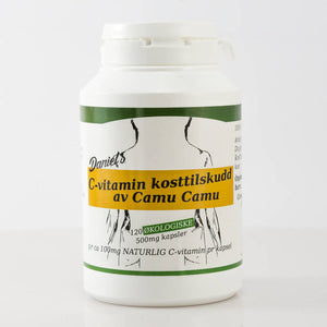 Tilbud: 25% rabatt: Daniel's Camu Camu C-vitamintilskudd 120 kapsler.
