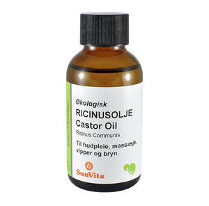 Ricinusolje (castorolje) økologisk kaldpresset. 100ml